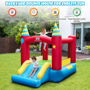 Inflatable Kids Bounce Castle with 480W Blower - Heavy-Duty