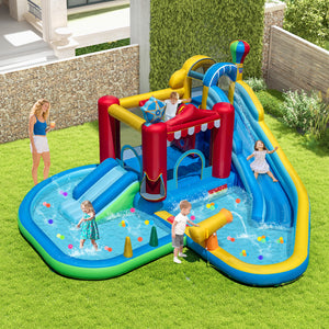 Inflatable Water Park Water Slide Wet Dry Combo Bounce House
