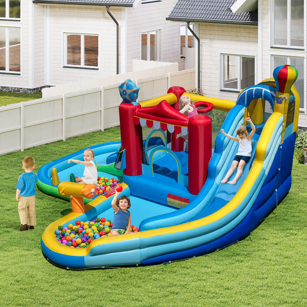 Inflatable Water Park Water Slide Wet Dry Combo Bounce House