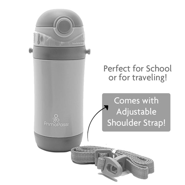 Primo Passi - Insulated Straw Bottle, Grey