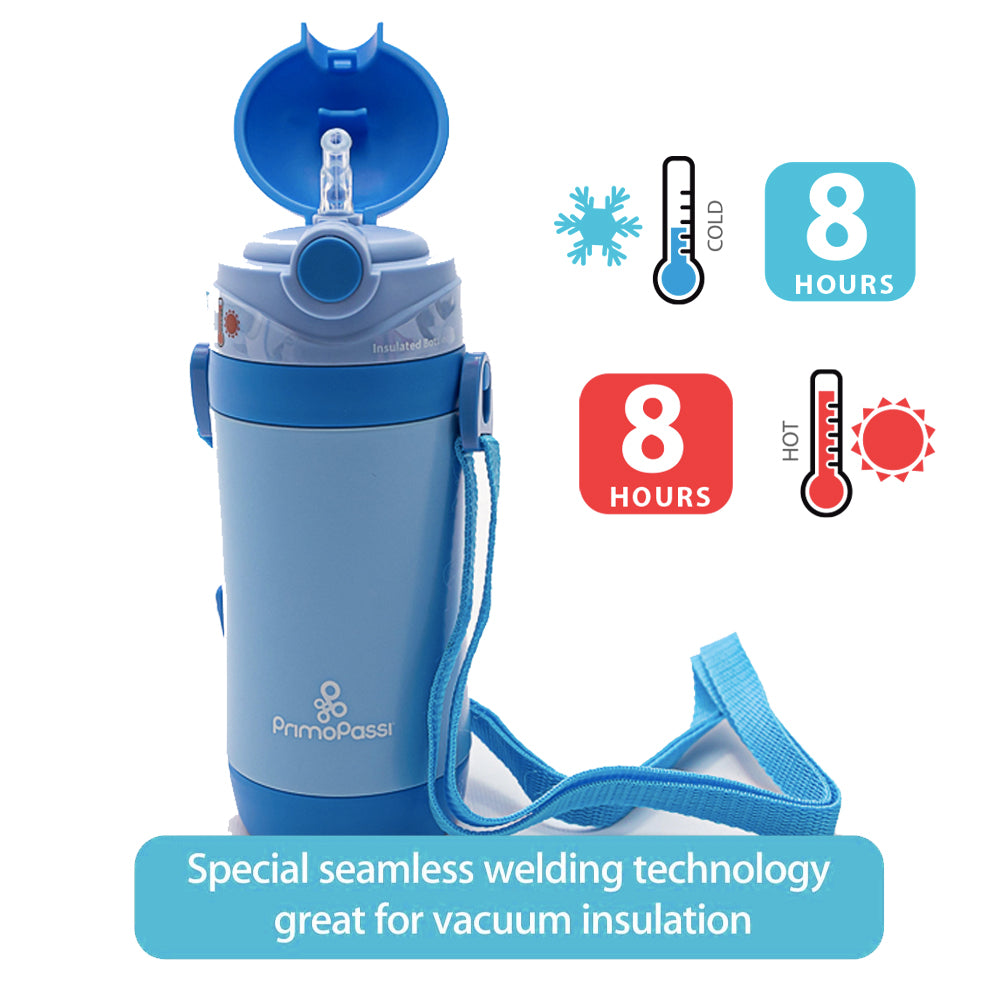 Primo Passi - Insulated Straw Bottle, Blue