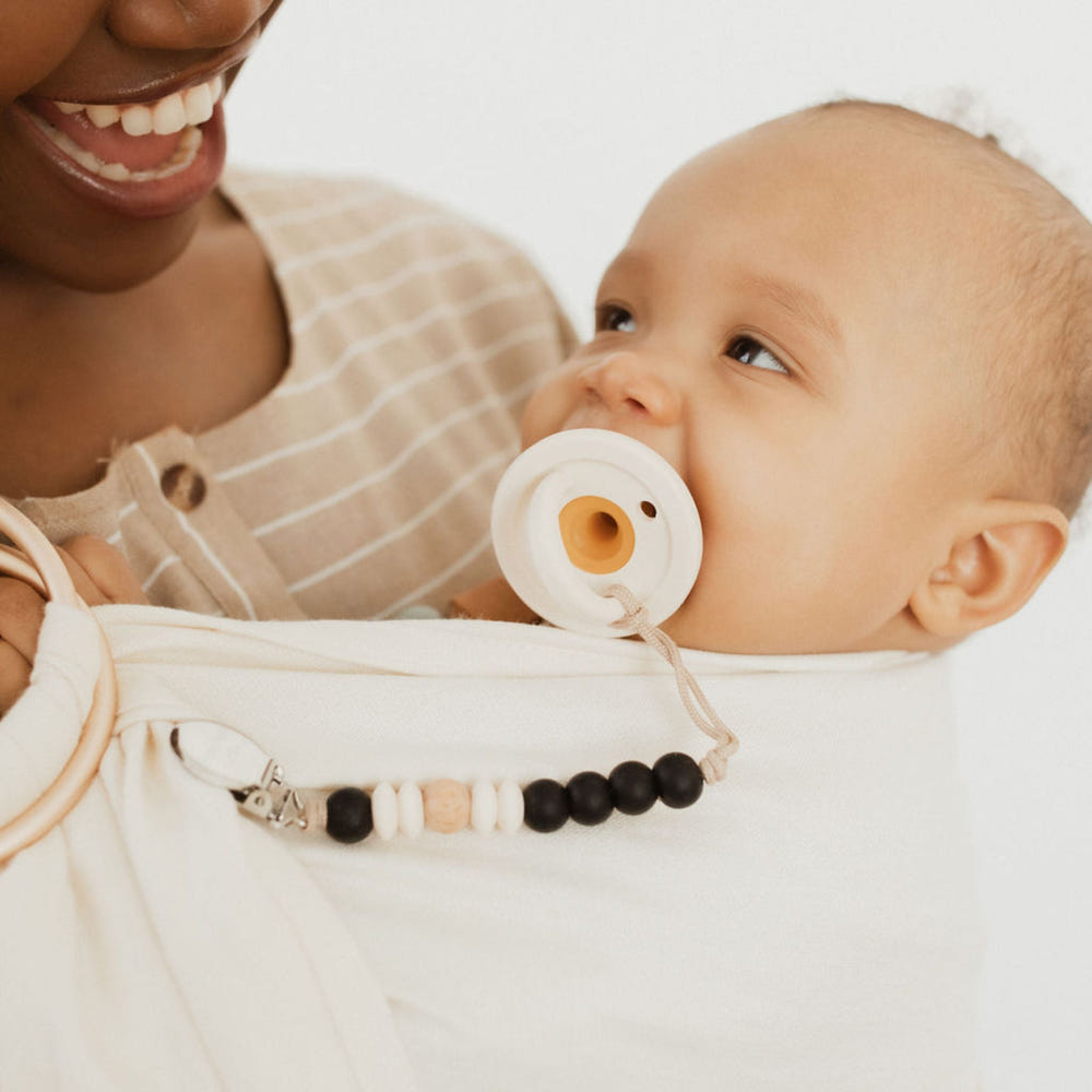 Modern sandstone pacifier for babies, stylish and soothing for infants.