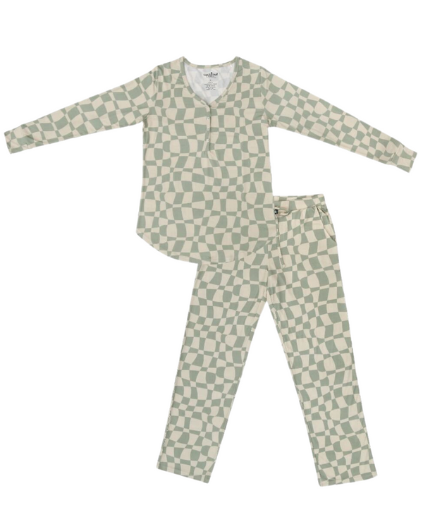 Ivy Wavy Checkers Women's Pajama Set