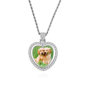 Custom Photo Pendant Necklace – Double-Sided Personalized Photo Charm | Gold & Silver
