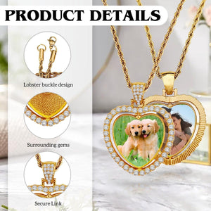 Custom Photo Pendant Necklace – Double-Sided Personalized Photo Charm | Gold & Silver