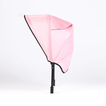 Oversized UV 50+ Retractable Canopy in Cotton Candy Pink for baby strollers.