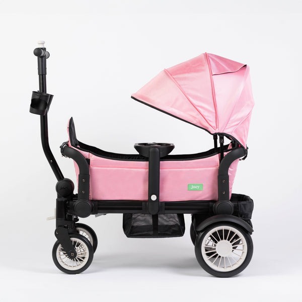 Oversized UV 50+ Retractable Canopy - Cotton Candy Pink