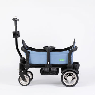 Seaside Blue stroller wagon for babies, perfect for family outings and outdoor adventures.