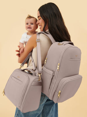 Classic Diaper Backpack - Taupe - MOOGCO Baby