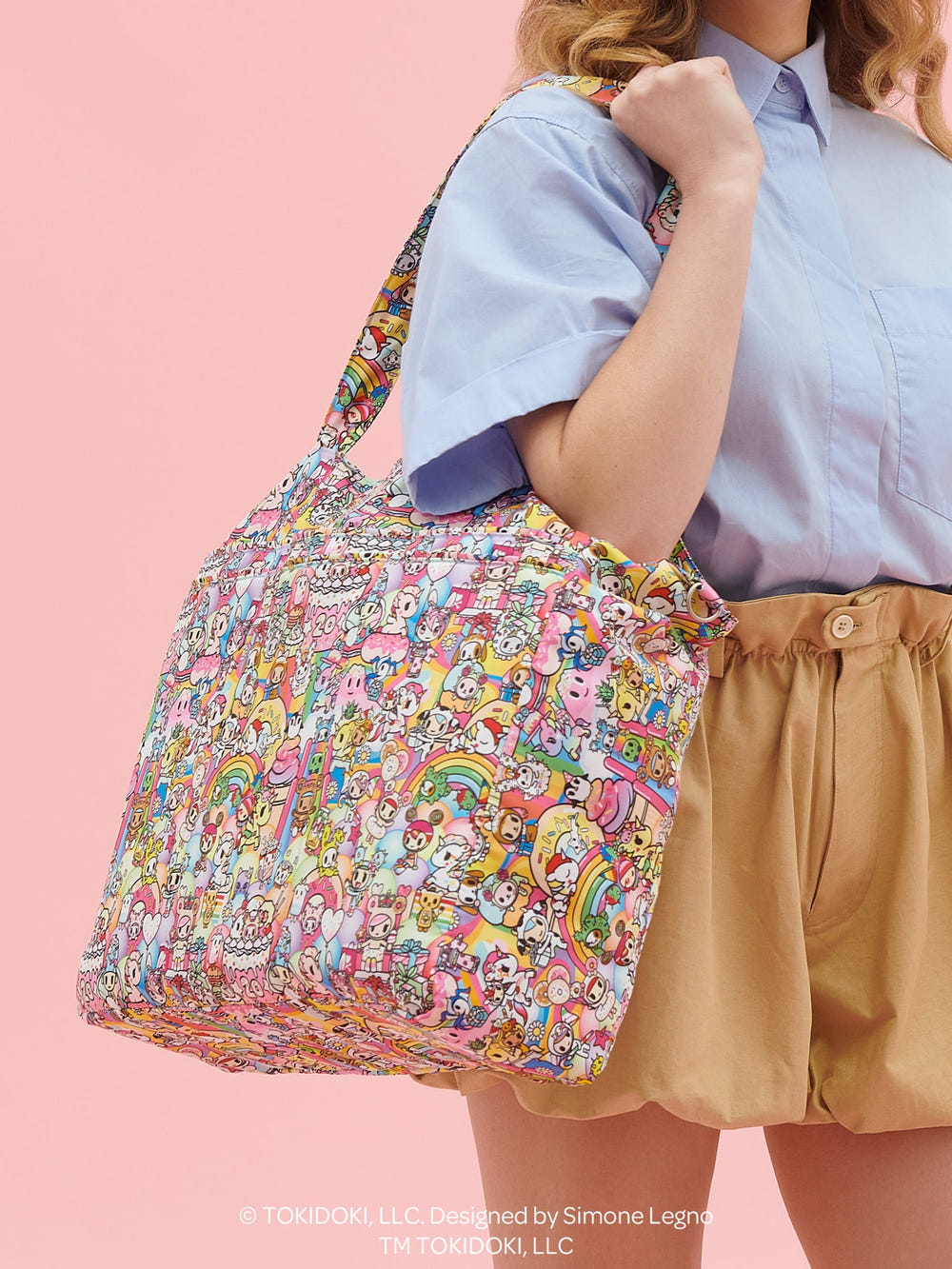 tokidoki Super Be Diaper Bag Tote - 20th Anniversary Celebration, stylish and functional baby bag for parents on the go.