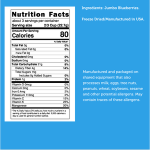 Freeze Dried JUMBO Blueberries