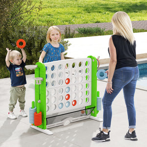 Jumbo 4-to-Score Game with Ring-toss and Basketball Hoop