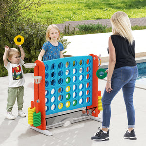 Jumbo 4-to-Score Game with Ring-toss and Basketball Hoop