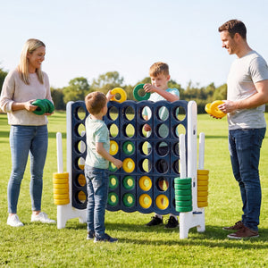 Jumbo 4-to-Score Game Set for Kids and Adults 3.5FT Tall by 4FT Wide Oversized Family Fun Game