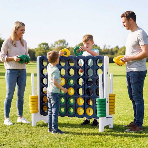 Jumbo 4-to-Score Game Set for Kids and Adults 3.5FT Tall by 4FT Wide Oversized Family Fun Game