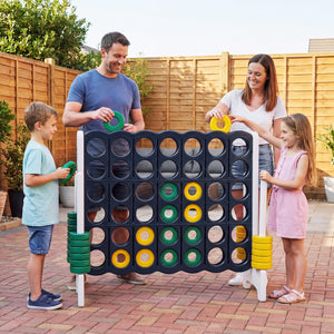Jumbo 4-to-Score Game Set for Kids and Adults 3.5FT Tall by 4FT Wide Oversized Family Fun Game