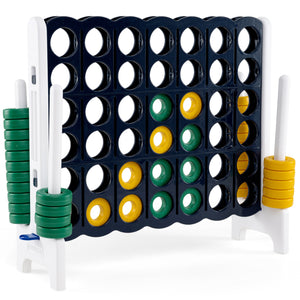 Jumbo 4-to-Score Game Set for Kids and Adults 3.5FT Tall by 4FT Wide Oversized Family Fun Game