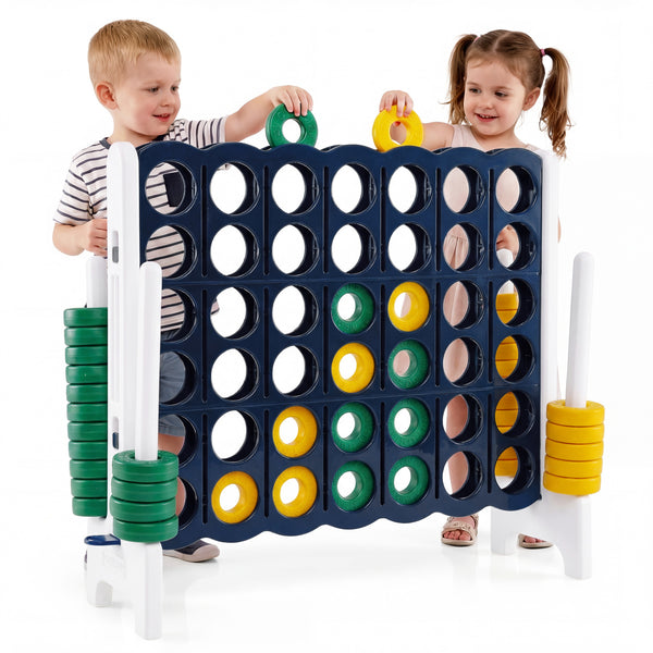 Jumbo 4-to-Score Game Set for Kids and Adults 3.5FT Tall by 4FT Wide Oversized Family Fun Game