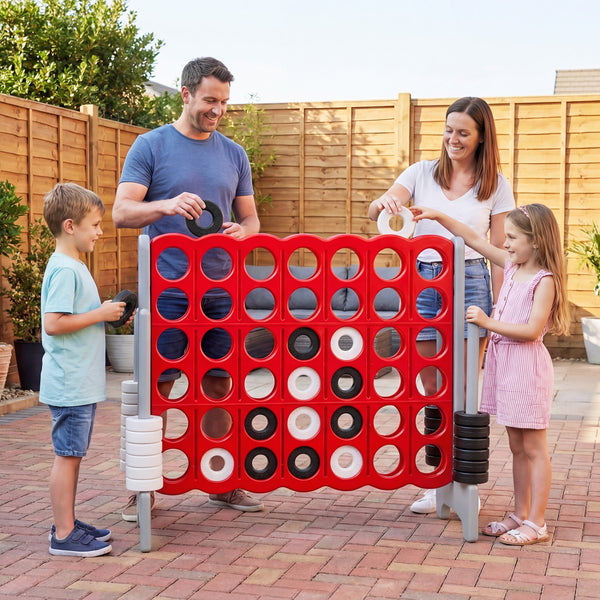 Jumbo 4-to-Score Game Set for Kids and Adults 3.5FT Tall by 4FT Wide Oversized Family Fun Game