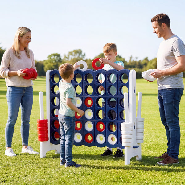 Jumbo 4-to-Score Game Set for Kids and Adults 3.5FT Tall by 4FT Wide Oversized Family Fun Game