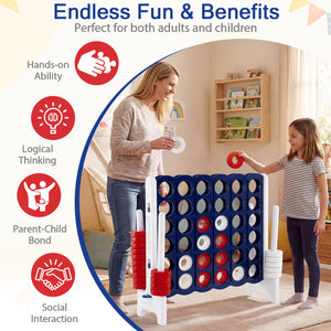 Jumbo 4-to-Score Game Set for Kids and Adults 3.5FT Tall by 4FT Wide Oversized Family Fun Game