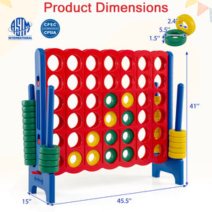 Jumbo 4-to-Score Game Set for Kids and Adults 3.5FT Tall with Storage Carrying Bag