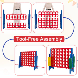 Jumbo 4-to-Score Game Set for Kids and Adults 3.5FT Tall with Storage Carrying Bag