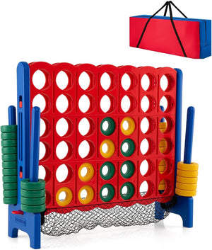 Jumbo 4-to-Score Game Set for Kids and Adults 3.5FT Tall with Storage Carrying Bag