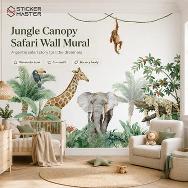 Jungle Canopy Safari Wall Mural for Nursery Wallpaper