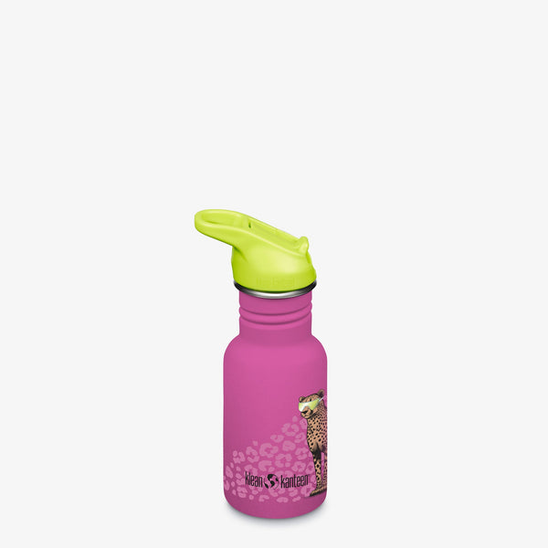 12oz Kid's Classic bottle with Flip Seal Sport Cap, angled view showcasing vibrant design and functionality.