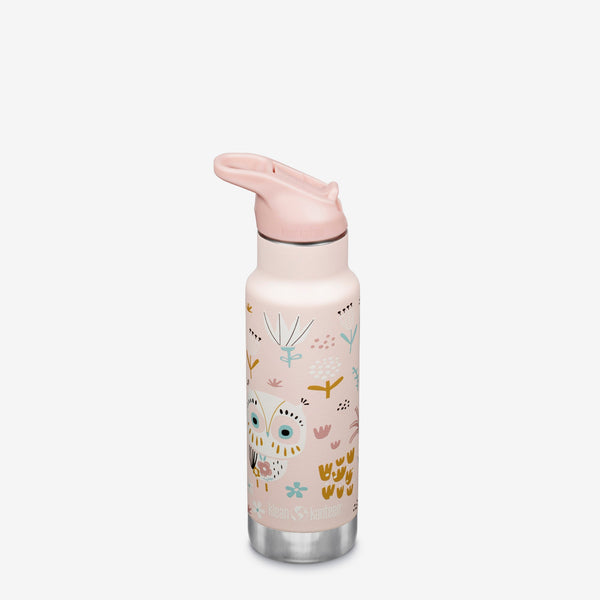 12oz Kid's Classic bottle with Flip Seal Sport Cap, angled view showcasing vibrant design and easy-to-use features.
