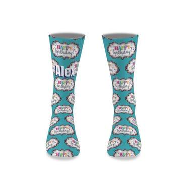 Happy Birthday Socks – Personalized with Any Name | Novelty Gift Socks
