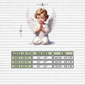 Praying Baby Angel Metal Wall Art – Religious Nursery Decor-KAFUVM020