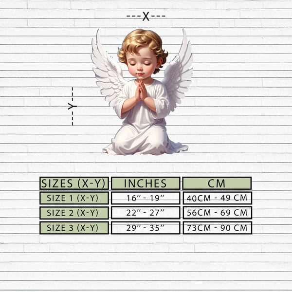 Praying Baby Angel Metal Wall Art – Religious Nursery Decor-KAFUVM020