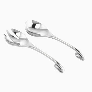 Curve Sterling Silver Baby Spoon and Fork Set By Krysaliis