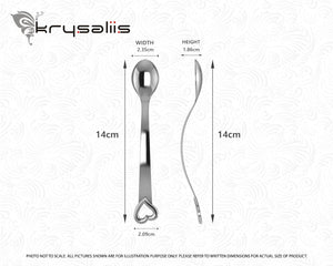 Heart Sterling Silver Baby Feeding Spoon by Krysaliis
