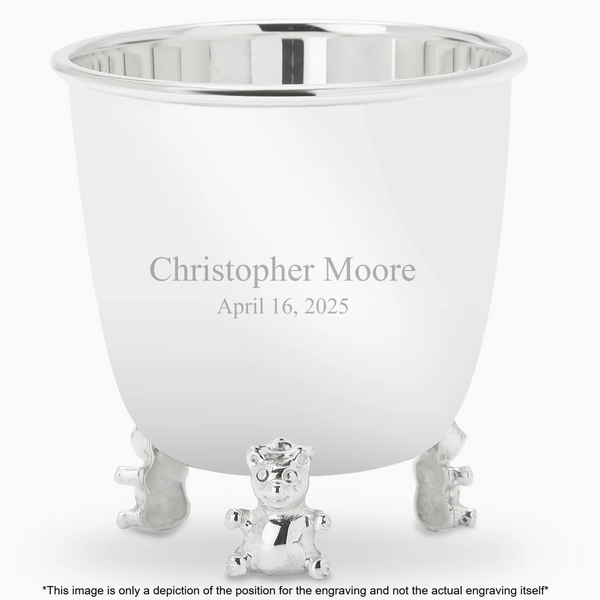 Krysaliis Sterling Silver Baby Cup - Teddy