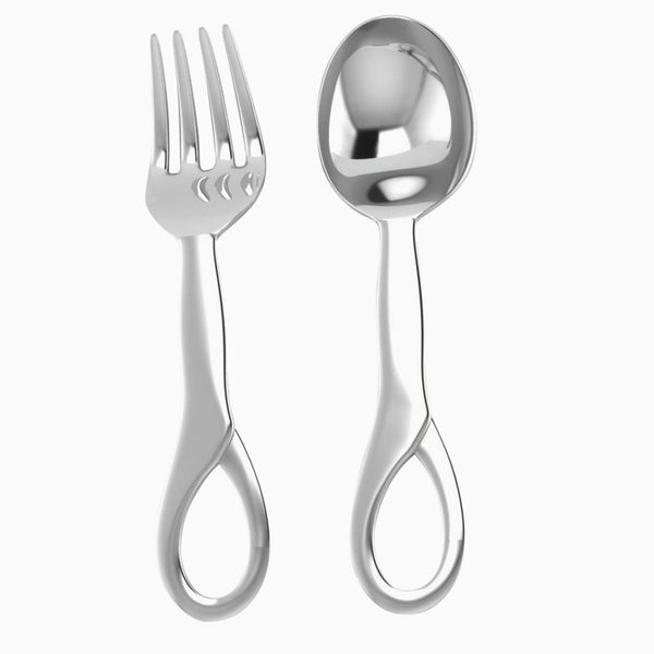 Sophie Baby Sterling Silver Spoon & Fork Set by Krysaliis