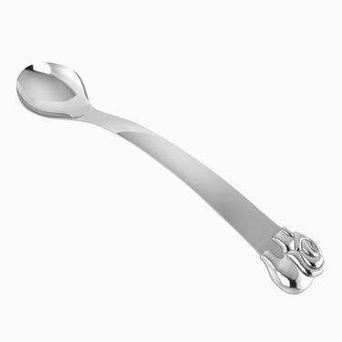 Sterling Silver Elephant Baby Feeding Spoon by Krysaliis