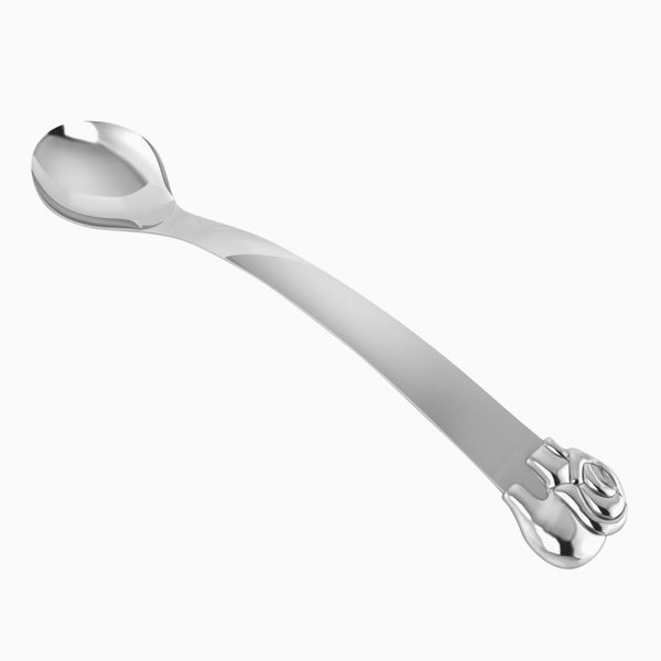 Sterling Silver Elephant Baby Feeding Spoon by Krysaliis