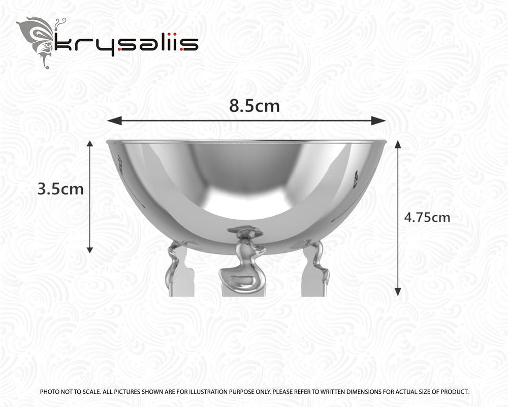 Sterling Silver Duck Baby Feeding Bowl by Krysaliis