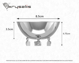 Sterling Silver Duck Baby Feeding Bowl by Krysaliis
