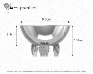 Sterling Silver Elephant Baby Feeding Bowl by Krysaliis