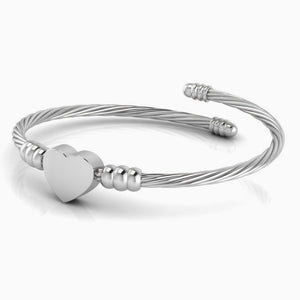 Sterling Silver Expandable Twisted Love Baby Bracelet Bangle by Krysaliis
