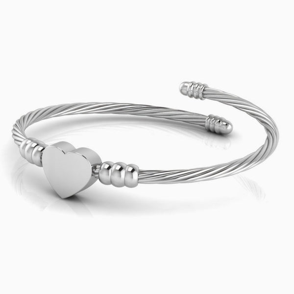 Sterling Silver Expandable Twisted Love Baby Bracelet Bangle by Krysaliis