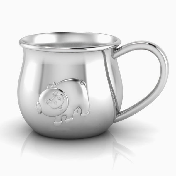 Krysaliis Silver Plated Baby Cup - Piggy