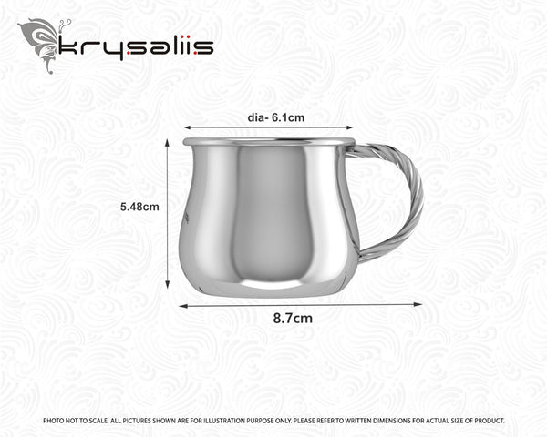 Krysaliis Silver Plated Baby Cup - Spiral