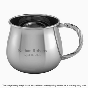Krysaliis Silver Plated Baby Cup - Spiral