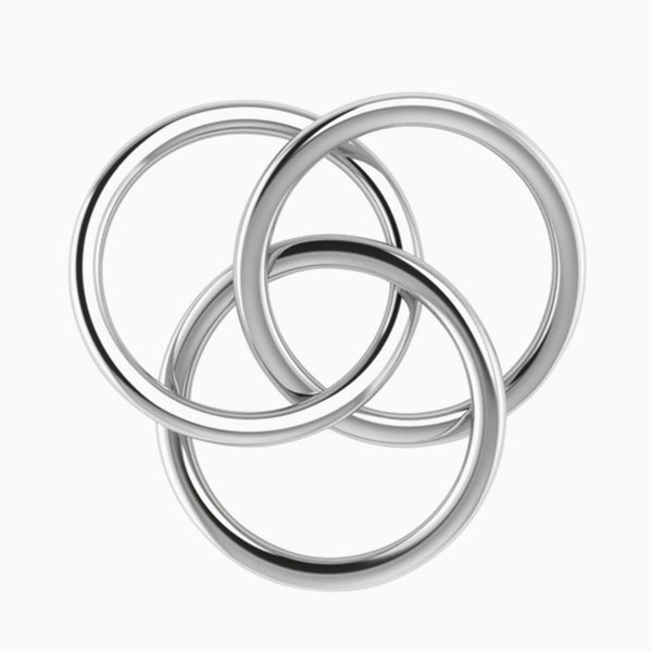 Krysaliis Silver Plated Baby Rattle - 3 Ring