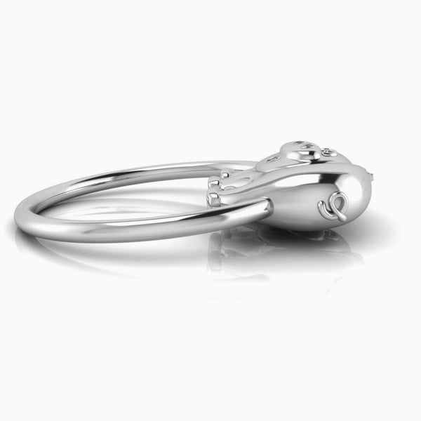 Krysaliis Silver Plated Baby Rattle - Piggy